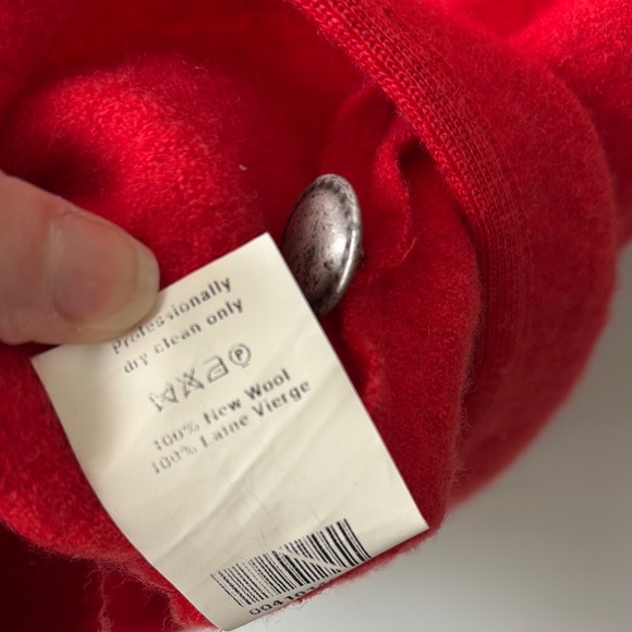 Geiger Red Wool Vest with Silver Buttons - Picture 7 of 7